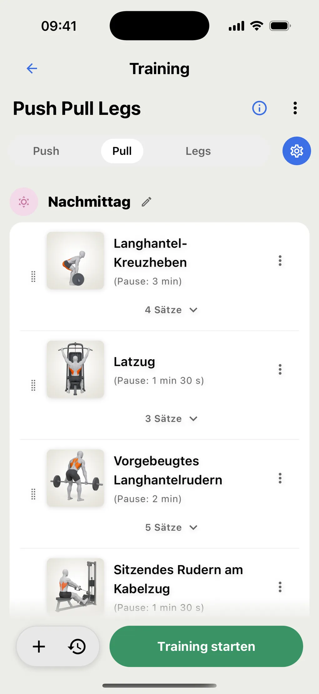 Workout-Builder in Gymosaur